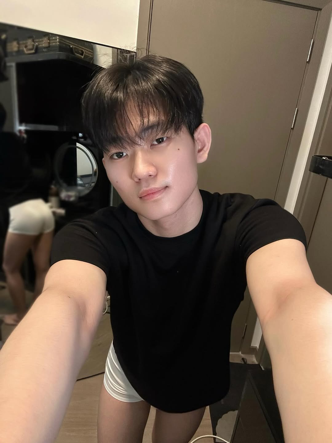 Photo by Trần Võ Nhật Kiên on September 18, 2025. May be a selfie of one or more people, hair, underwear and text.