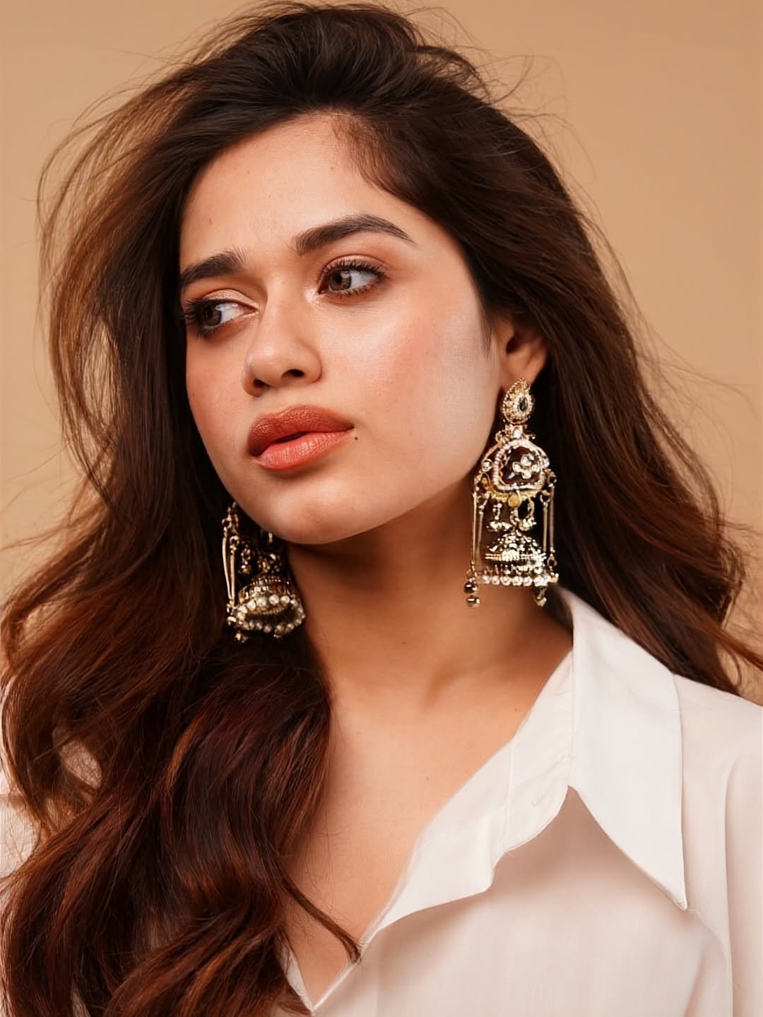 Photo shared by Jannat Zubair Rahmani on March 28, 2026 tagging @jzee.official. May be an image of one or more people, makeup, jewelry, tassel and text.