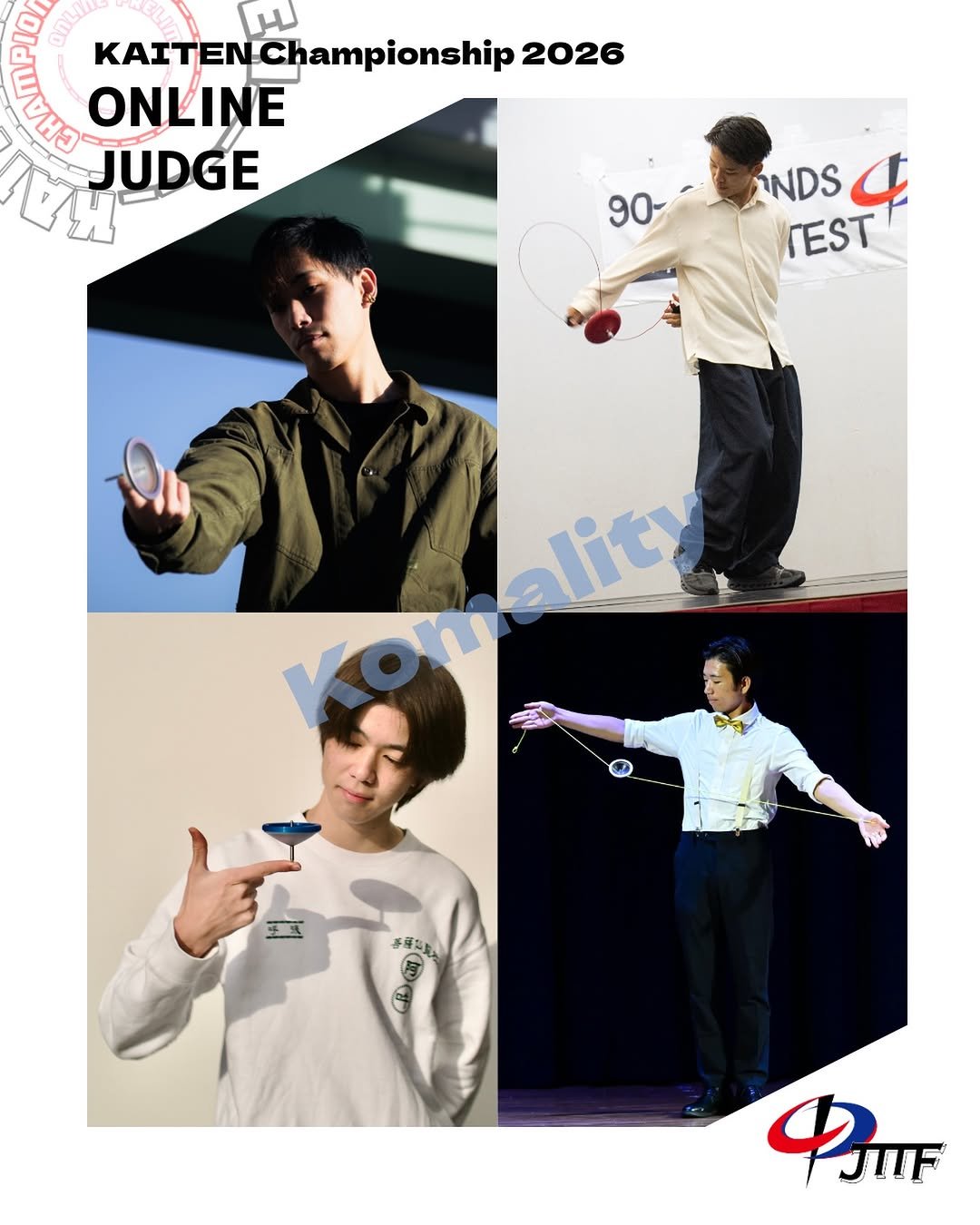 Photo shared by JTTF on February 05, 2026 tagging @jun_spintop_s, @tt.spintop, @kanta_spintop, and @ichi_spintop. May be an image of standing and poster.