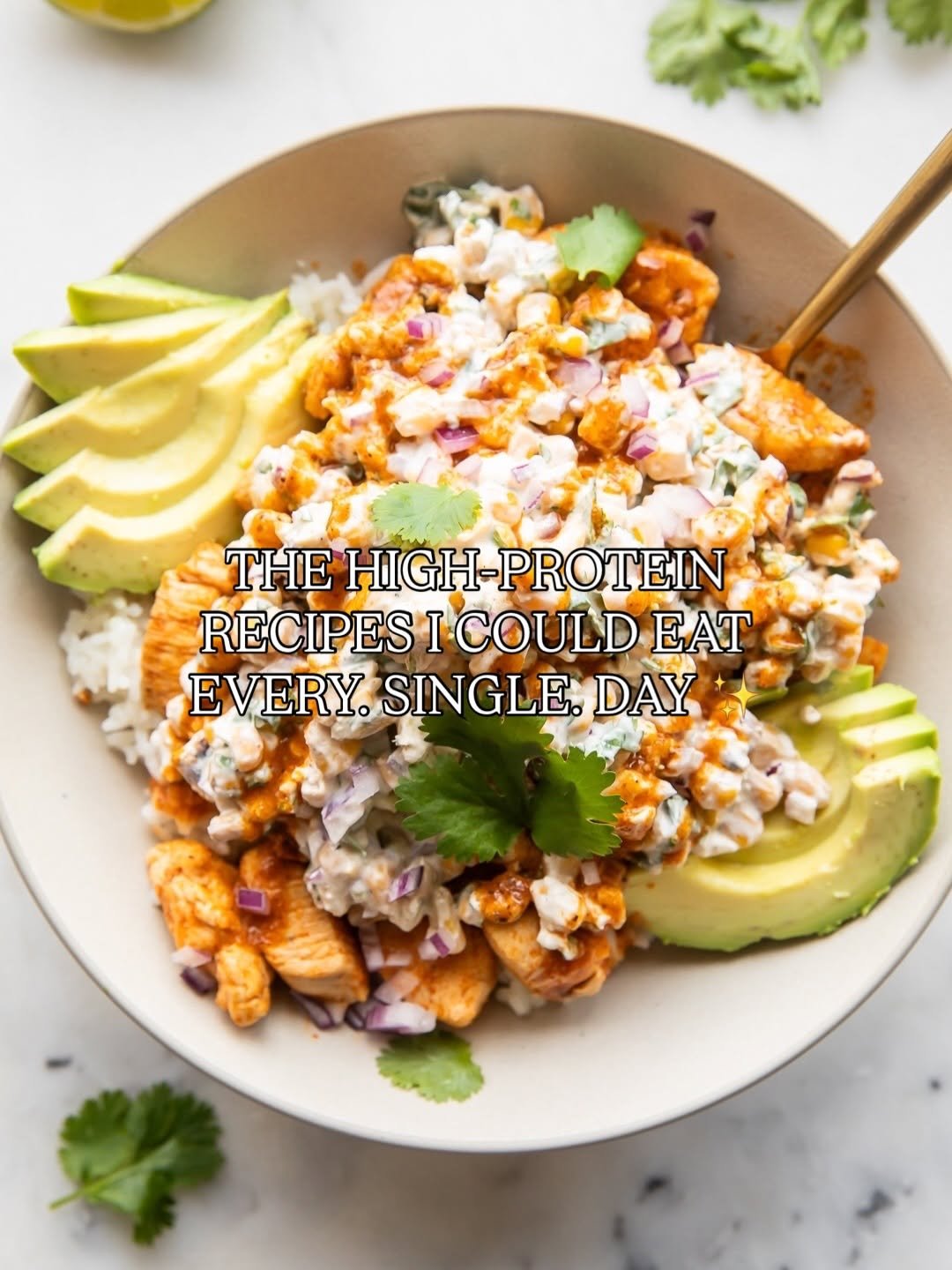 Photo by Christine McMichael on March 19, 2026. May be an image of tofu, sauce, rice, cauliflower, avocado and text that says 'THE HIGH-PROTEIN HIGH RECIPES ICOULD RECIPESICOULDEAT EAT EVERY. EVERY.SINGLE.DAY SINGLE. DAY'.