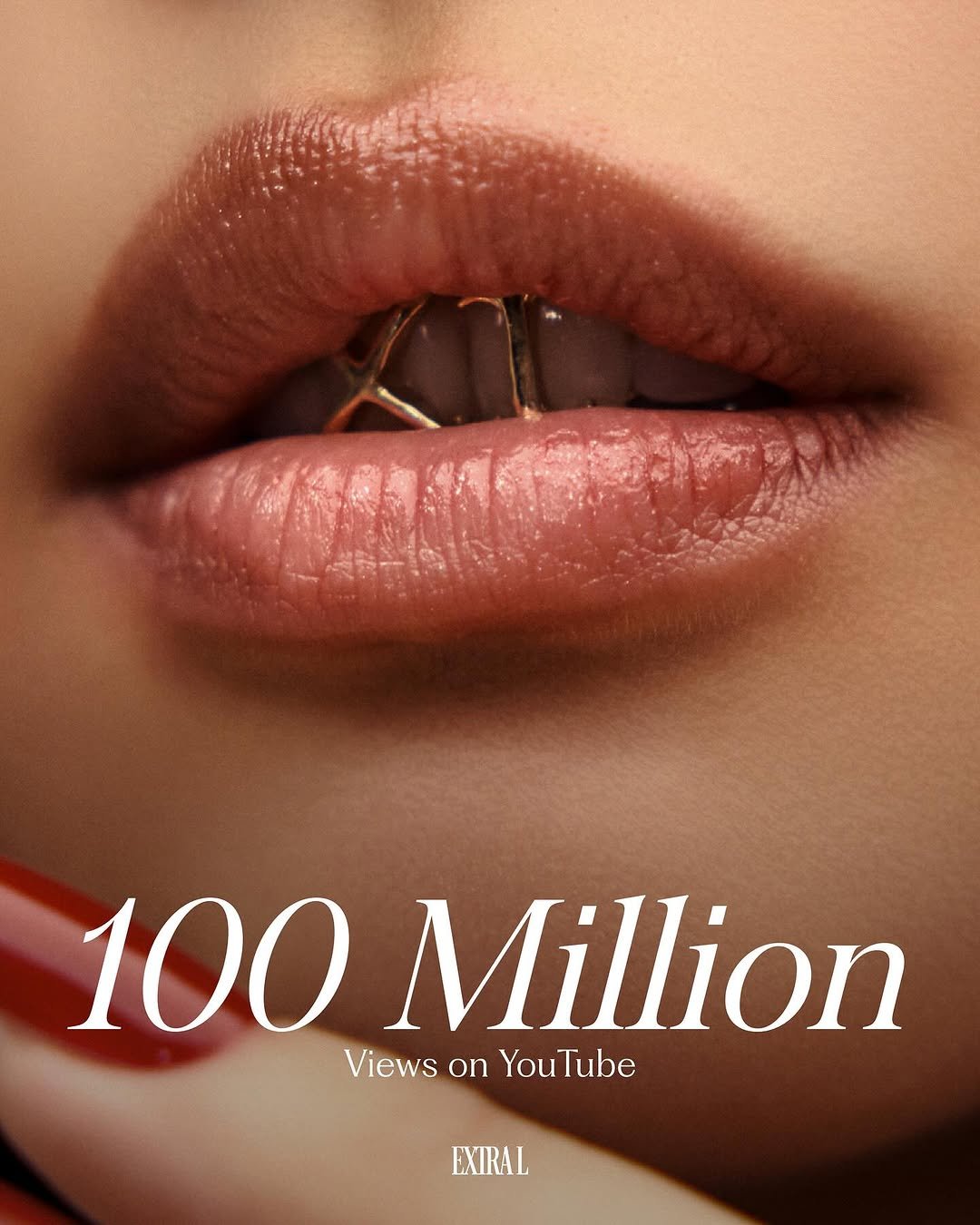 Photo shared by JENNIE HQ on November 02, 2025 tagging @doechii, and @jennierubyjane. May be an image of one or more people, makeup, lipstick, poster, magazine and text that says '100 Million Views on YouTube ViewsonYouTube You Tube EXIRAL'.