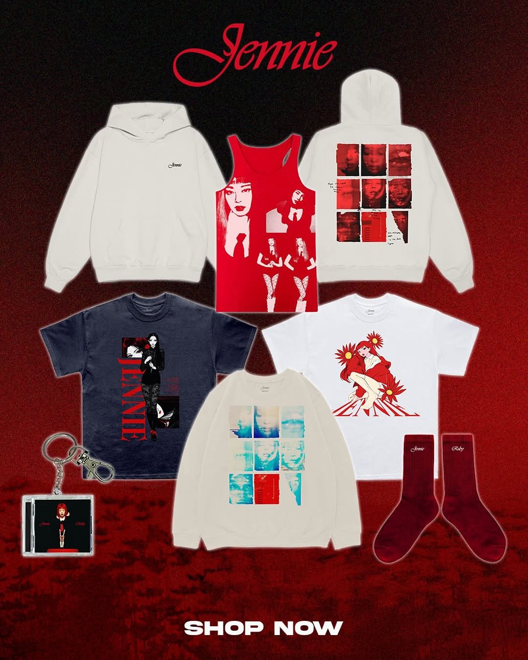 Photo shared by JENNIE HQ on September 10, 2025 tagging @jennierubyjane. May be an image of sweatshirt.