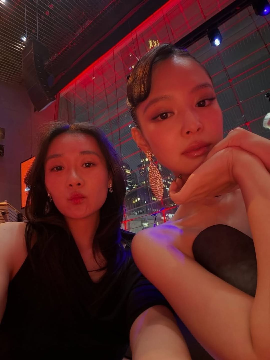 Photo shared by JENNIE BLACKPINK on April 25, 2026 tagging @alisonmchang, @blackpinkofficial, @jennierubyjane, and @lesyeuxdenini. May be an image of one or more people, hair and text.