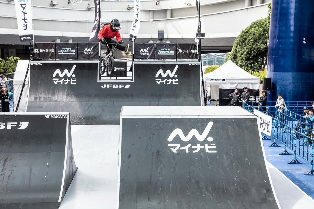 Photo shared by JFBF_official on April 28, 2026 tagging @iroha_bmx. May be an image of skateboard and text.