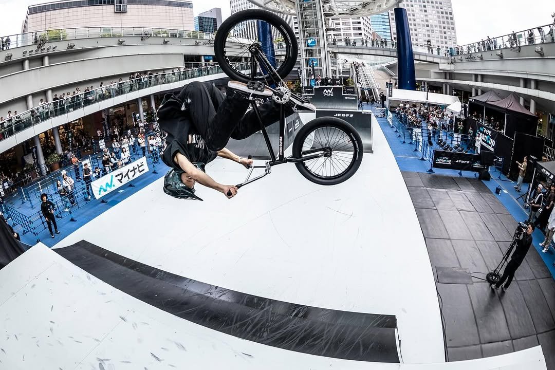 Photo shared by JFBF_official on April 28, 2026 tagging @kotarou.bmx. May be an image of bicycle and text.