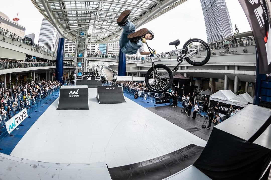 Photo shared by JFBF_official on April 28, 2026 tagging @ryoga_bmx. May be an image of bicycle and text.