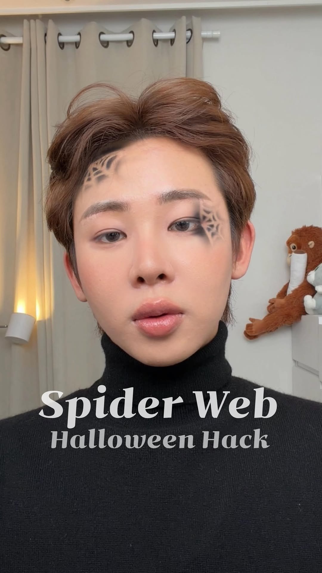 jiamjabb 게시물 이미지: 초간단 할로윈 거미줄 분장?!🕸️🕷️
#reels #릴스 #잽잽...