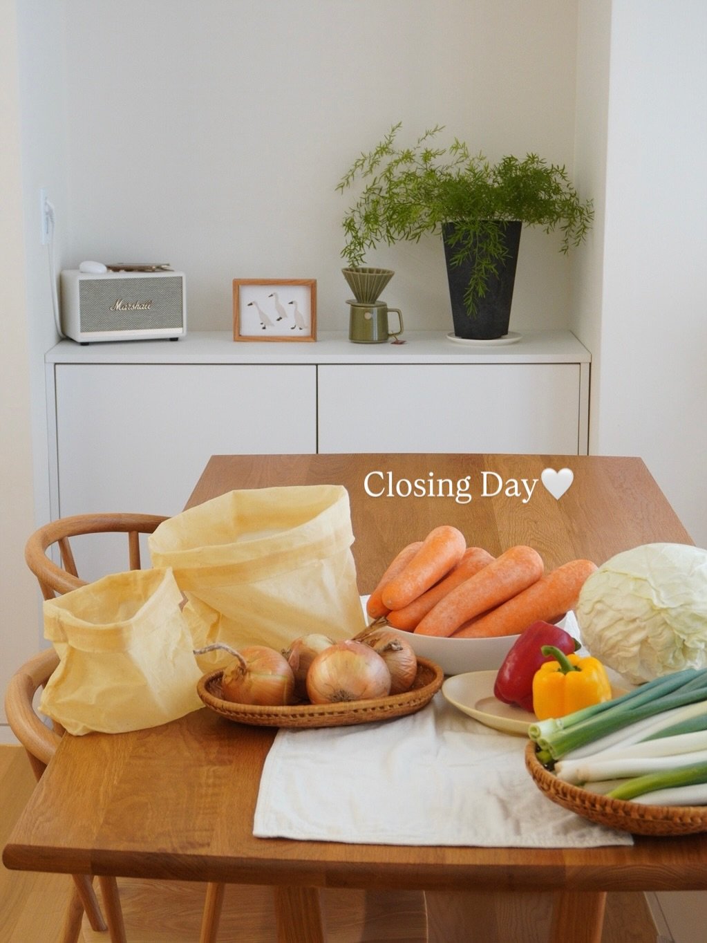 Photo by 지안홈  I  홈스타그램, 아나바다살림 on September 27, 2025. May be an image of kitchenware, vegetable, placemat and text that says 'Karsdne Closing ClosingDay Day'.