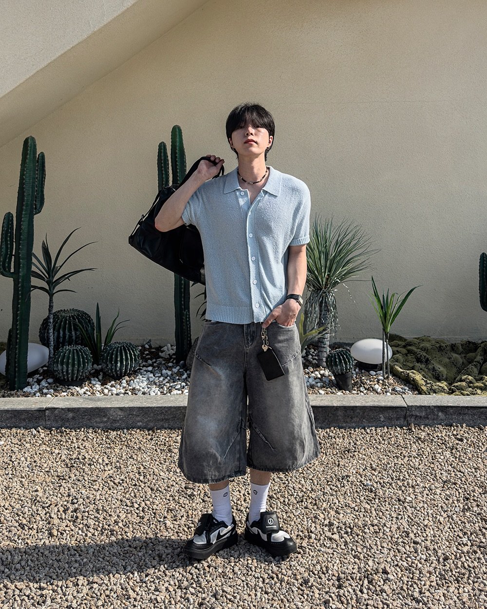 Photo by 지금JIIGEUM🌿 on July 31, 2025. May be an image of 1 person, kilt, cactus and text.