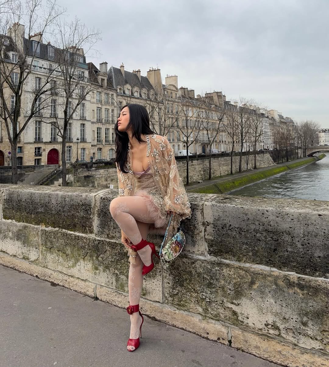 Photo shared by JIHOON KIM (지훈이 ₊˚⊹♡) on January 28, 2026 tagging @maisonvalentino, and @hautecoutureweek. May be an image of text.