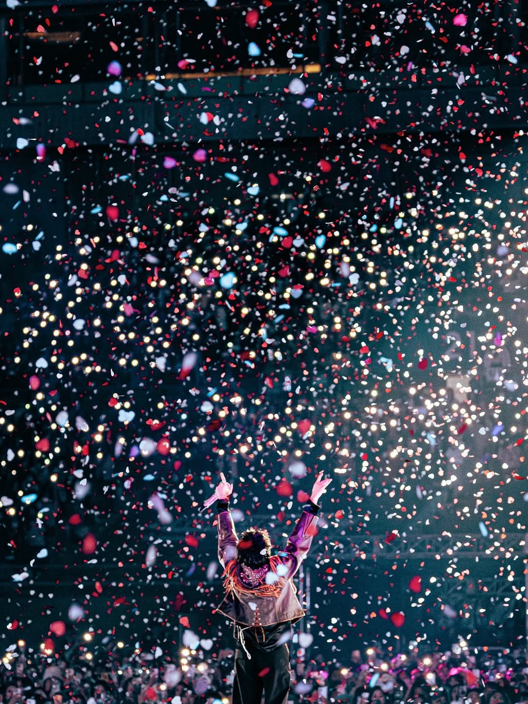 Photo by Jin of BTS on November 01, 2025. May be an image of crowd, concert and text.