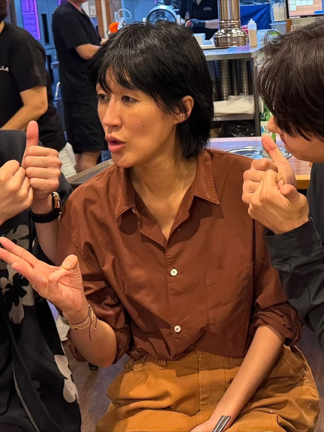 Photo by 홍진경 on October 28, 2025. May be an image of one or more people, hair and text.