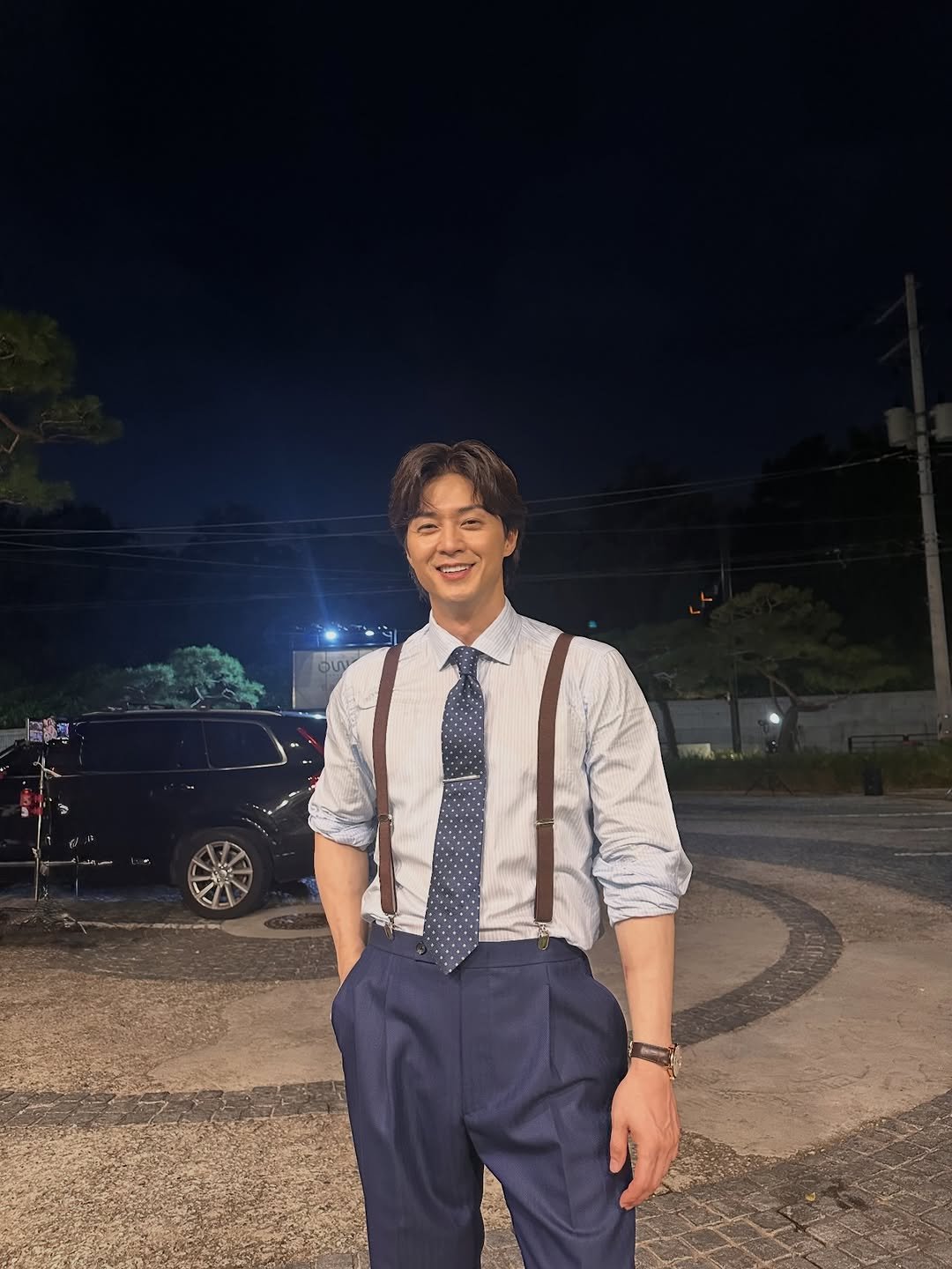 Photo by KIM JIHUN on December 23, 2025. May be an image of one or more people, wingtip shoes, bowtie, bolo tie and text.