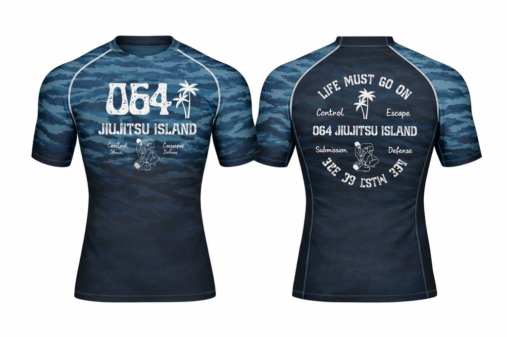 Photo by 주짓서프ㅣ제주도주짓수ㅣ제주주짓수ㅣ제주도운동ㅣ제주도취미ㅣ제주도도민 on March 03, 2026. May be an image of activewear, sportswear, sports equipment and text that says '064時 JIUJITSU JIUJITSUISLAND ISLAND Control Parutt Coccropee LIFE MUST GO ON Control Escape 064 JIUJITSU 064JIUJITSUISLAND ISLAND Submission Defense ਮুજ J9 ISTIN'.