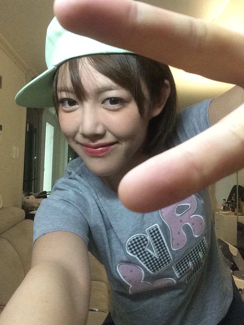 Photo shared by jiwwwwwooooo on June 19, 2025 tagging @luvistrue_official. May be a selfie of 1 person, bangs, hat and text.
