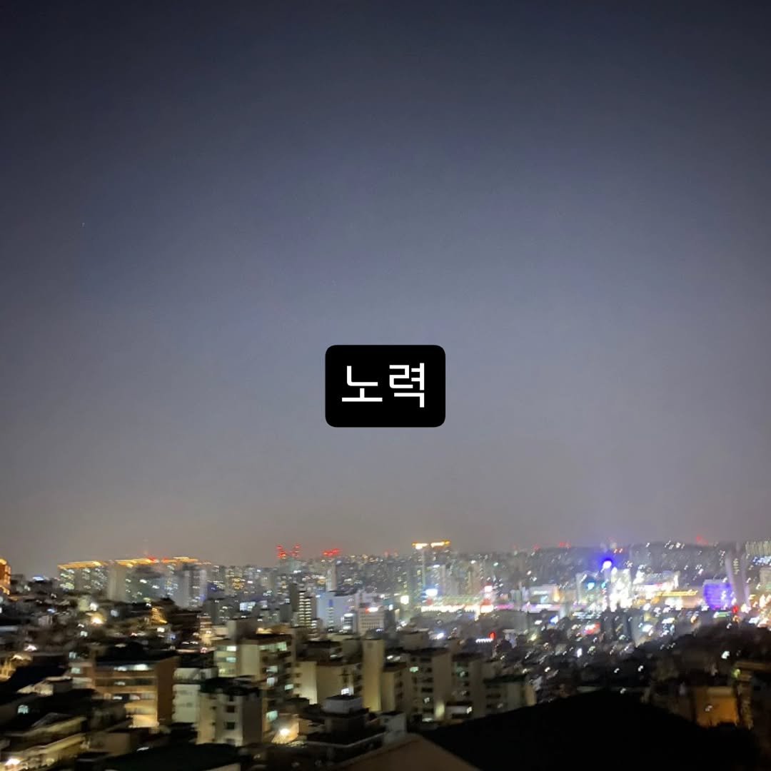 Photo by 박정목 on December 08, 2025. May be an image of Victoria Peak, night and text that says '노력 노력'.