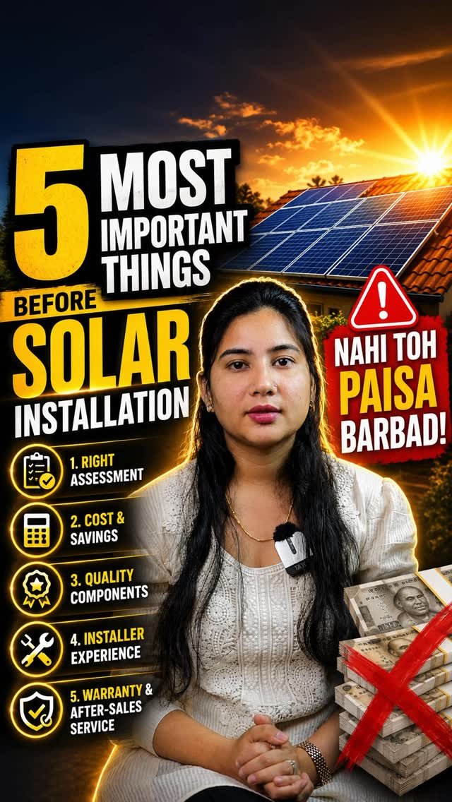 jmsolarfarmer 게시물 이미지: Solar Mein Sirf Price Nahi, Ye 5 Cheezein Bhi...