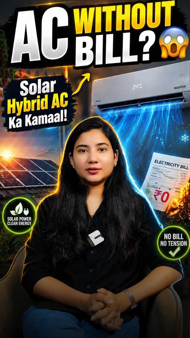 jmsolarfarmer 게시물 이미지: AC WITHOUT BILL? Sach!Solar Hybrid AC...
