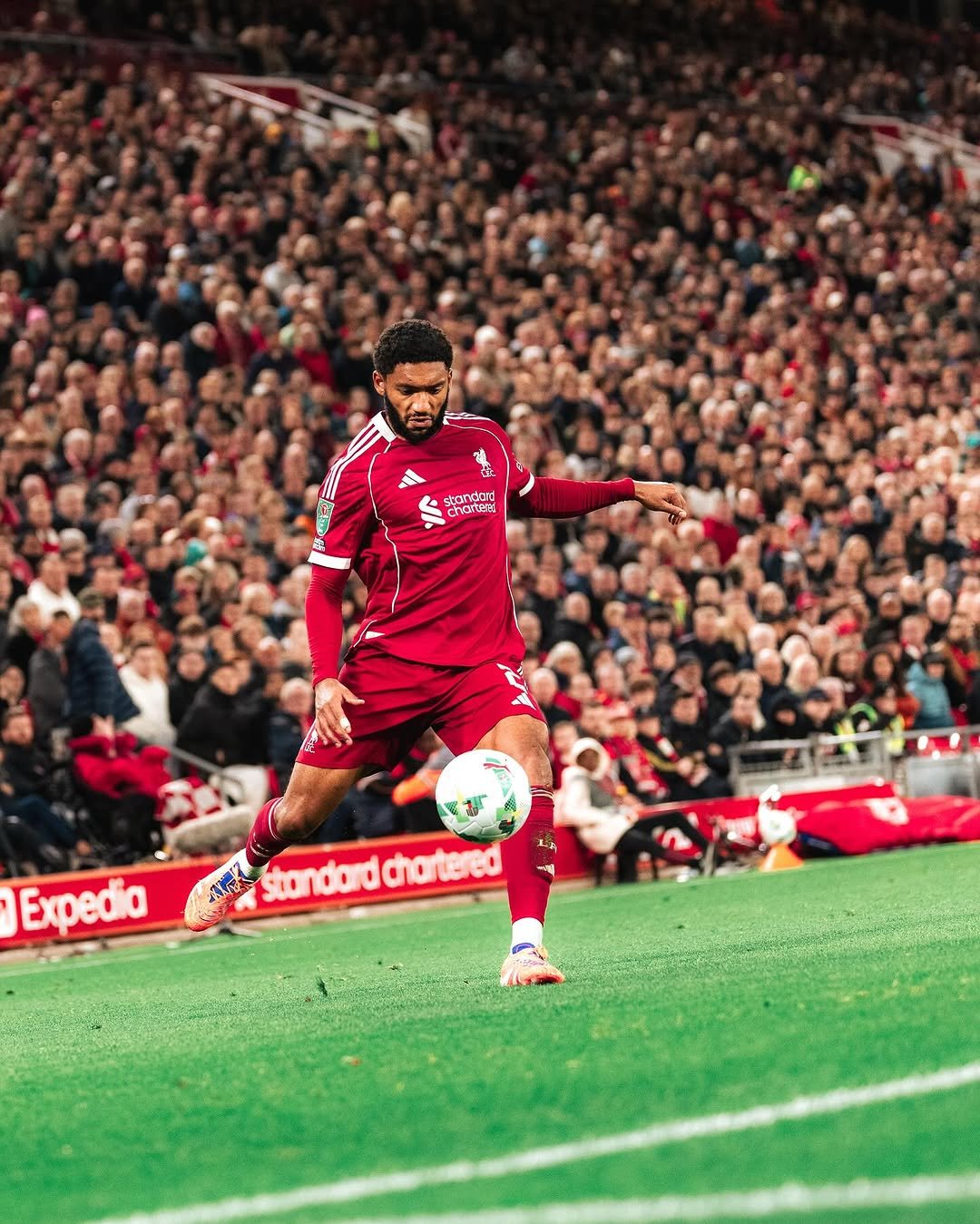 Photo shared by Joe Gomez on September 24, 2025 tagging @liverpoolfc.