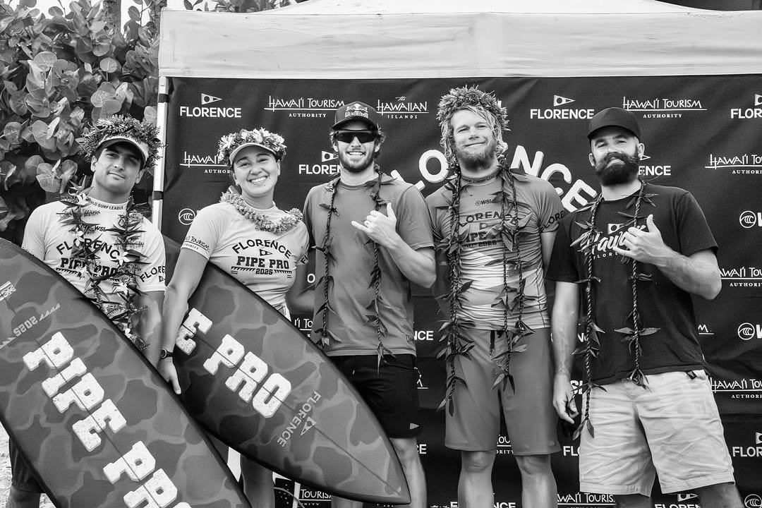 Photo shared by John john Florence on December 23, 2025 tagging @nathan_florence, and @ivanflorence_. May be an image of ‎surfboard, skateboard and ‎text that says '‎FLORENCE HAWAIIT TOURISM AUTHORITT AOblE HAWAIIAN AN HAWAII лETИЛ 이랑는 FLOREN HAWAII TOURISM AUTHORITY TY FLOR พลวรนึ 0 FLORENCE CWER ORFN ORFNE NGE auk ENCE HAWAÍ AUTHOR FLORENCE PIPEPRO NYET PIPE PRO yma PIPEPR سسل s20s To s nИPK PRO መመለይወ x1 ICE WATÍ AyTИ E HAWAII EYHORI o JRITS TOURI FL FLO WAll lOURIS‎'‎‎.