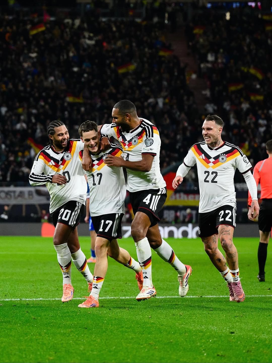 Photo shared by Jonathan Tah on November 17, 2025 tagging @sergegnabry, @david.raum, and @flowirtz. May be an image of text.