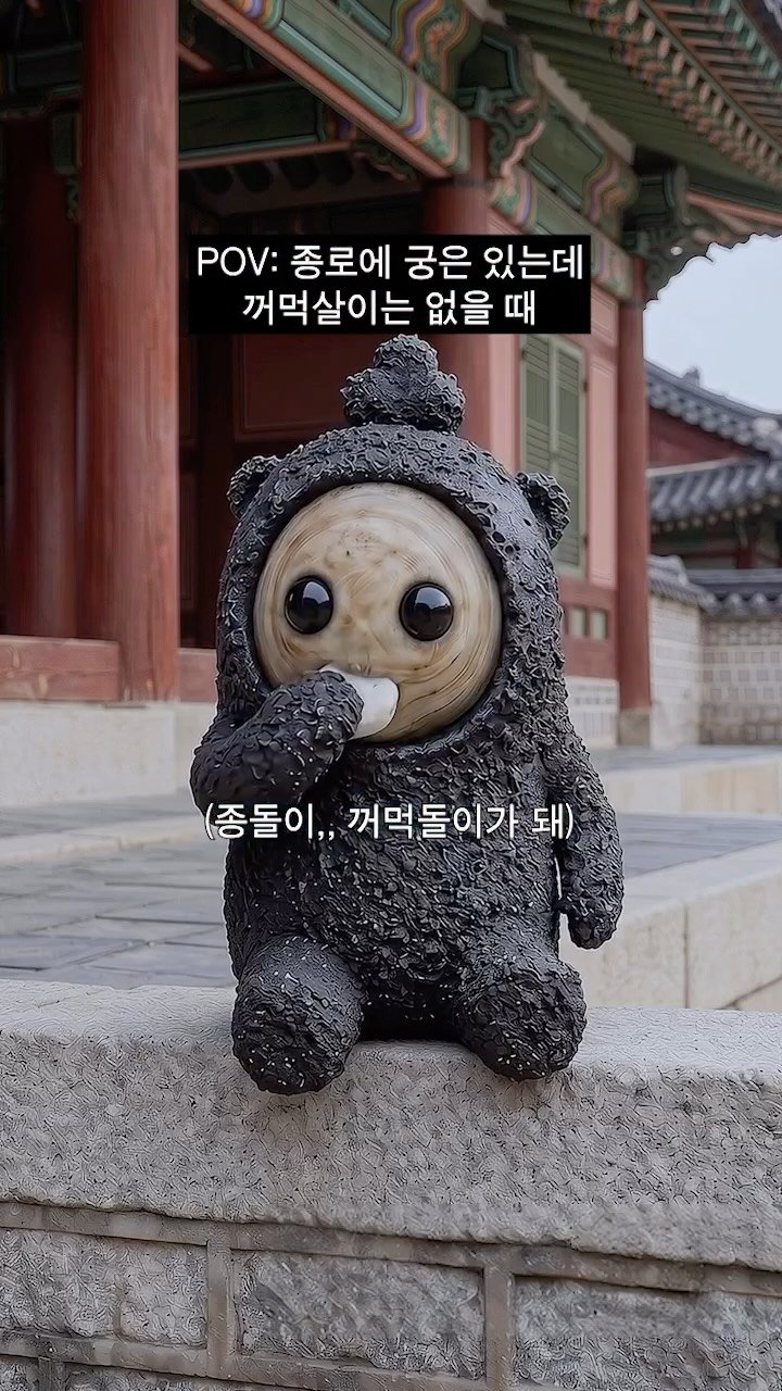 jongnogu_official 게시물 이미지: 종로에 궁은 있는데 꺼먹살이는 없을 때..
종돌이가 꺼먹돌이가...