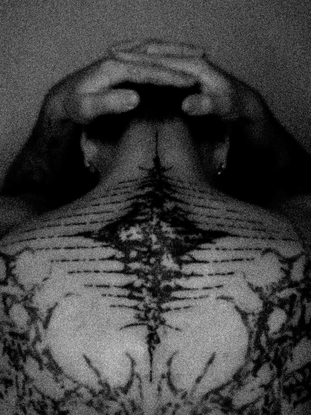 Photo shared by Jordan Watkins on April 04, 2026 tagging @schizophrendly. May be a black-and-white image of skull and text.