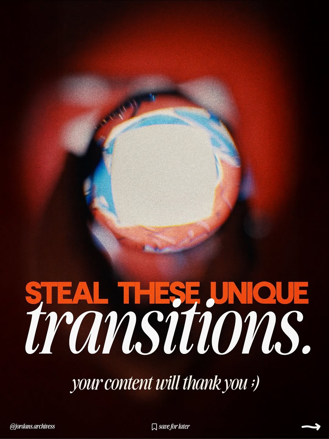 Photo by Jordan Watkins on April 21, 2026. May be a graphic of poster, magazine and text that says 'STEAL THESE UNIQUE transitions. your content will thank yoи;) @jordans.architvess @jordans archivess saveforhater mefor Inter'.