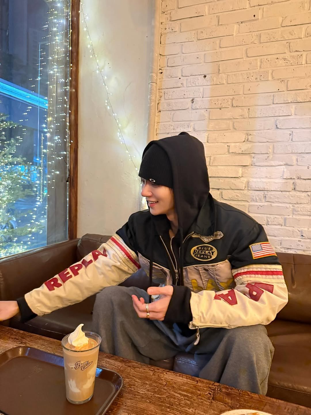 Photo by Joshua Hong on January 08, 2026. May be an image of flight jacket, fleece, parka and text.