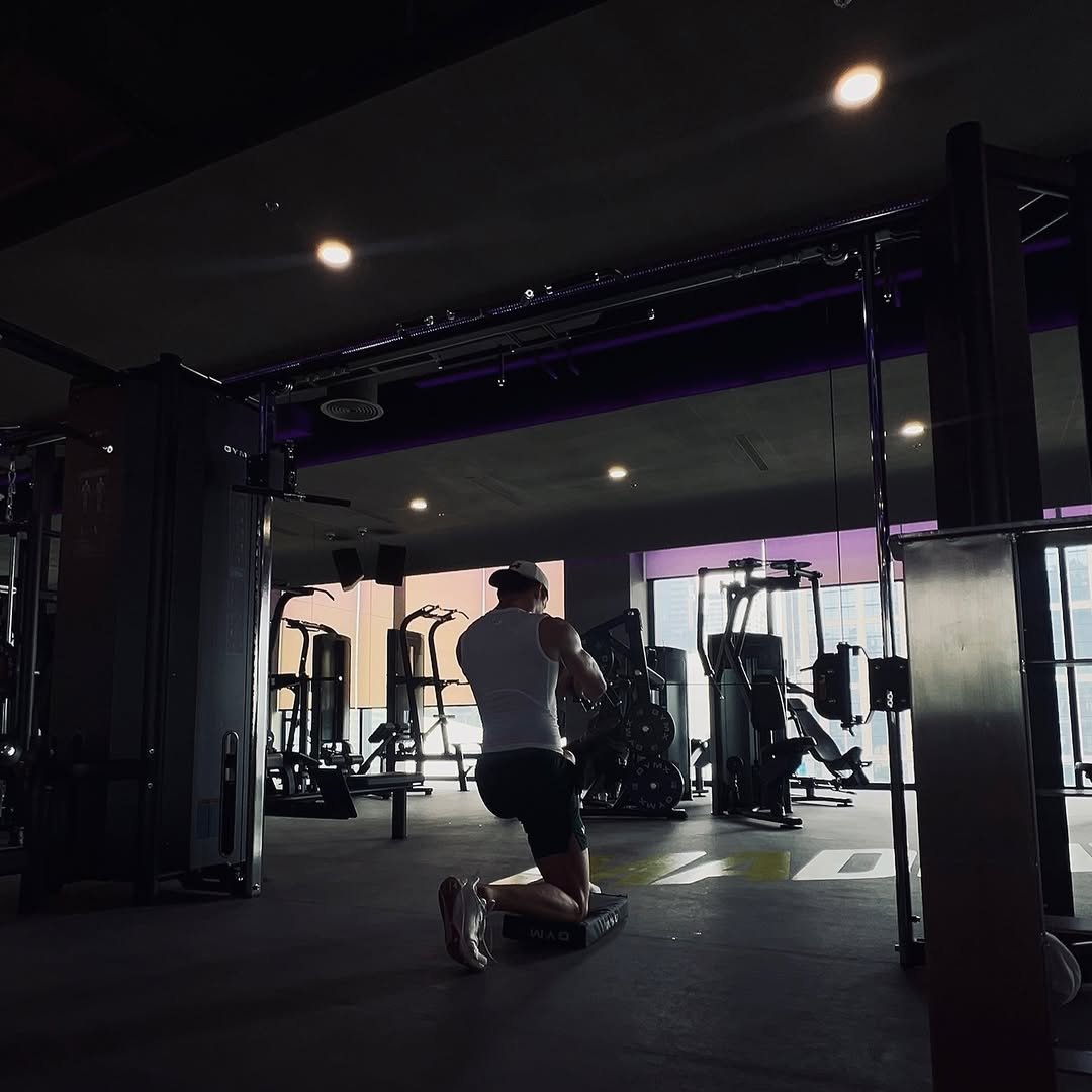 Photo by Joss Way-Ar Sangngern. on March 01, 2026. May be an image of segway, punching bag, dumbbell, barbell, treadmill and text.