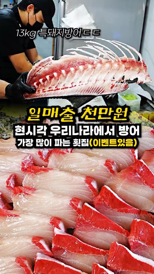 josunclass 게시물 이미지: 총 525.000원어치의 대방어 쏩니다!
8kg이상 특대방어 숙성회...