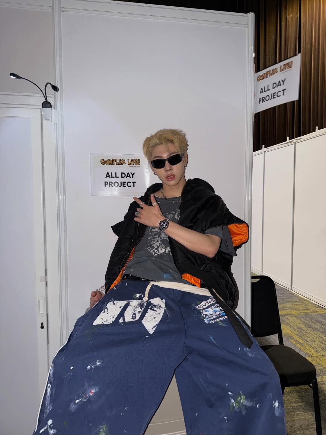 Photo by WOOCHAN • 우찬 on March 24, 2026. May be an image of bolo tie, sweatpants and text.