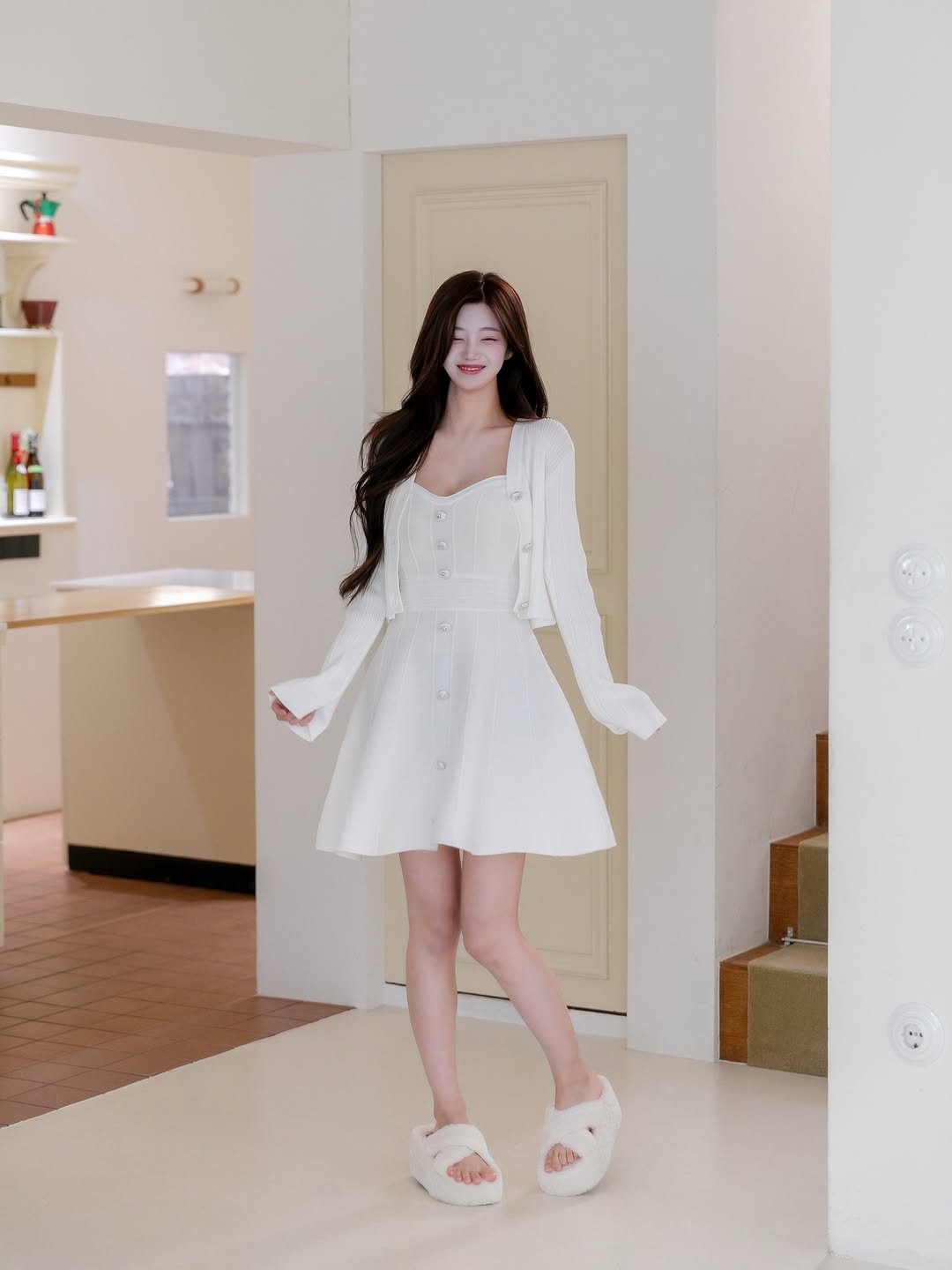 Photo by 강지은 on January 06, 2026. May be an image of sleepwear, dress and text.