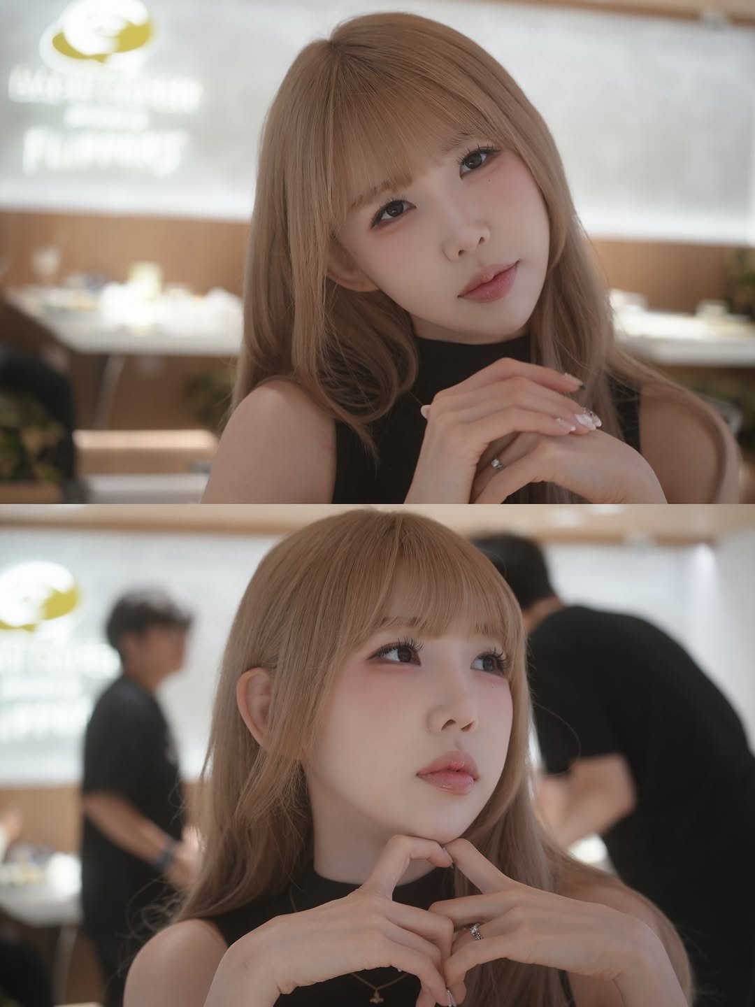 Photo by 조이서 Joyseo on February 09, 2026. May be a closeup of one or more people, hair and text.