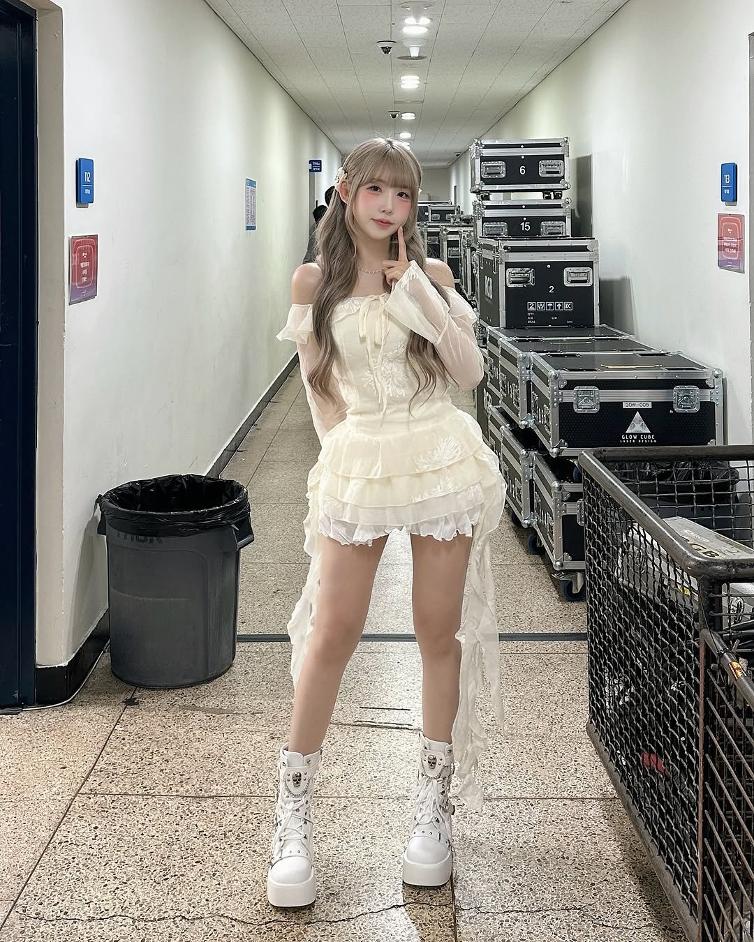 Photo shared by 조이서 Joyseo on June 16, 2025 tagging @youtubekorea, and @youtubefanfest. May be an image of 1 person, miniskirt and text.