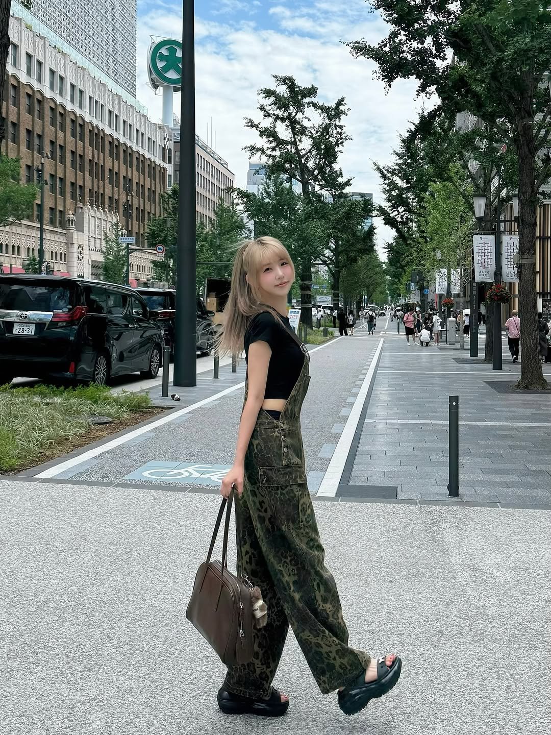 Photo shared by 조이서 Joyseo on June 27, 2025 tagging @taekwoncre. May be an image of 4 people, military uniform, street and text.