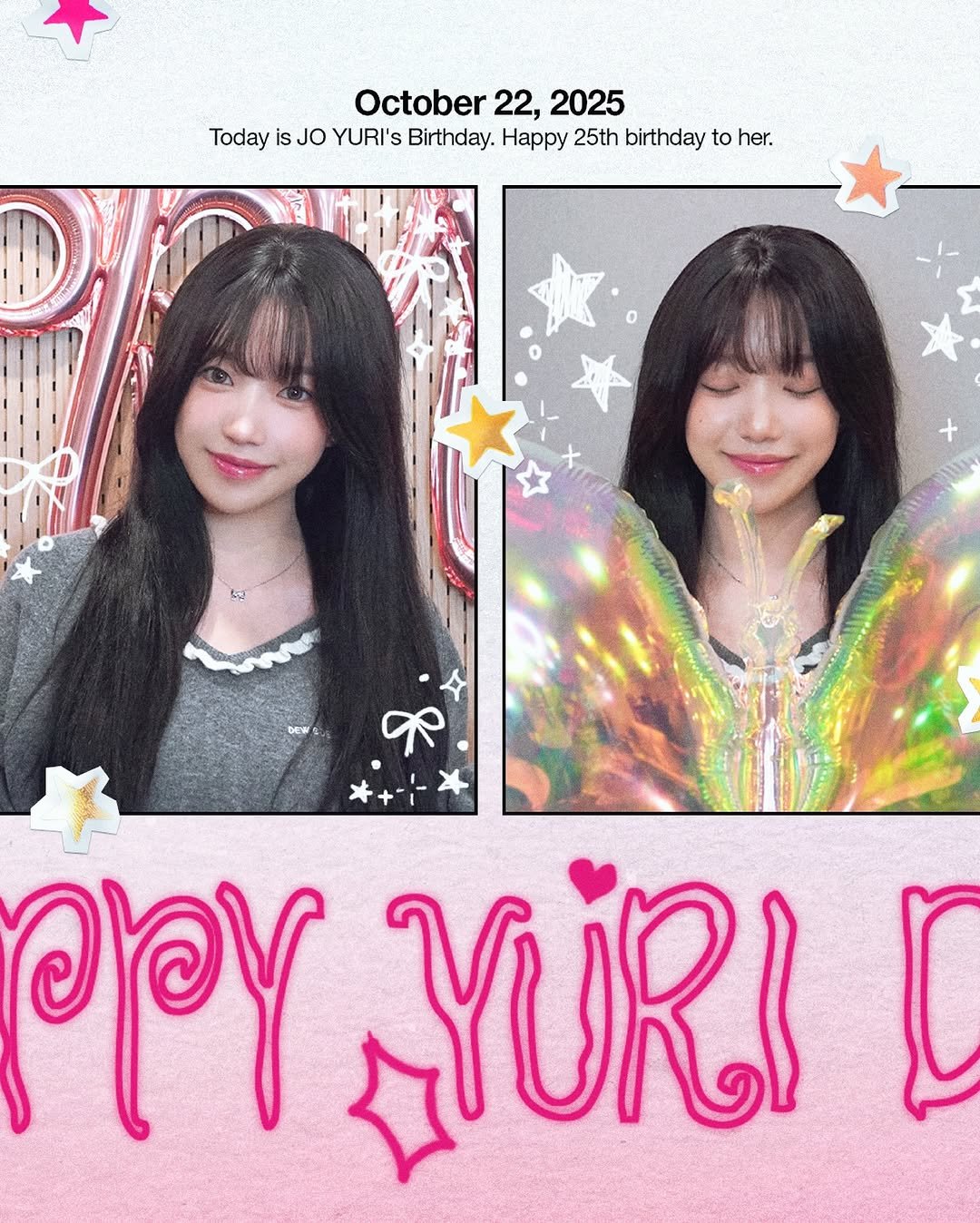 joyuri_offcl 게시물 이미지: 조유리(JO YURI) | HAPPY YURI DAY

유리의 스물다섯 번째 생일을...
