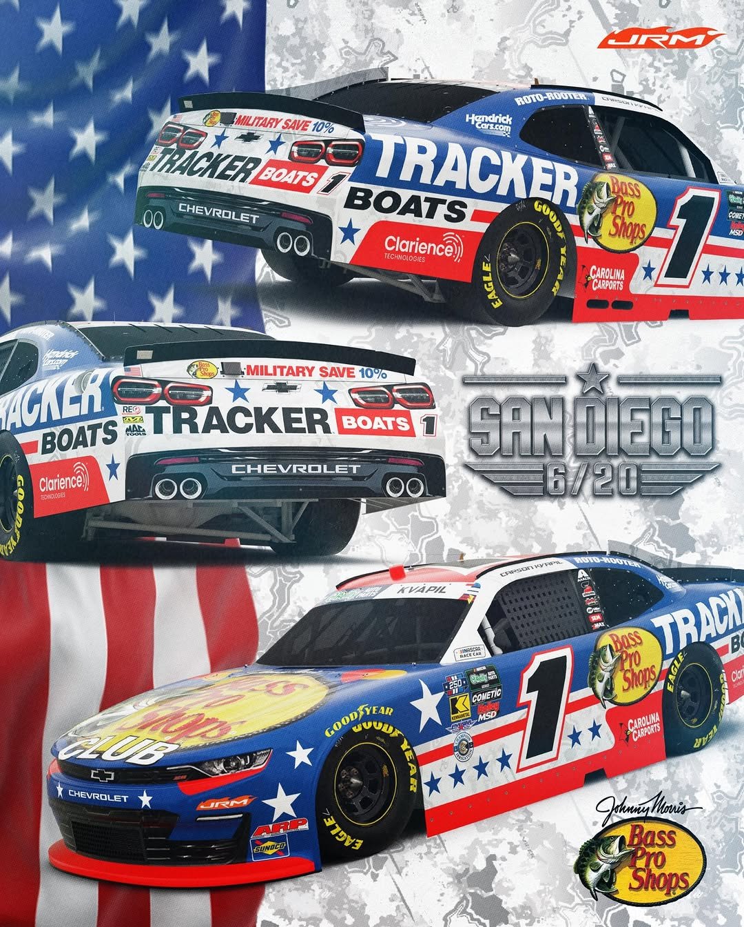 jrmotorsports 게시물 이미지: Bringing the Stars and Stripes to San Diego. 🫡