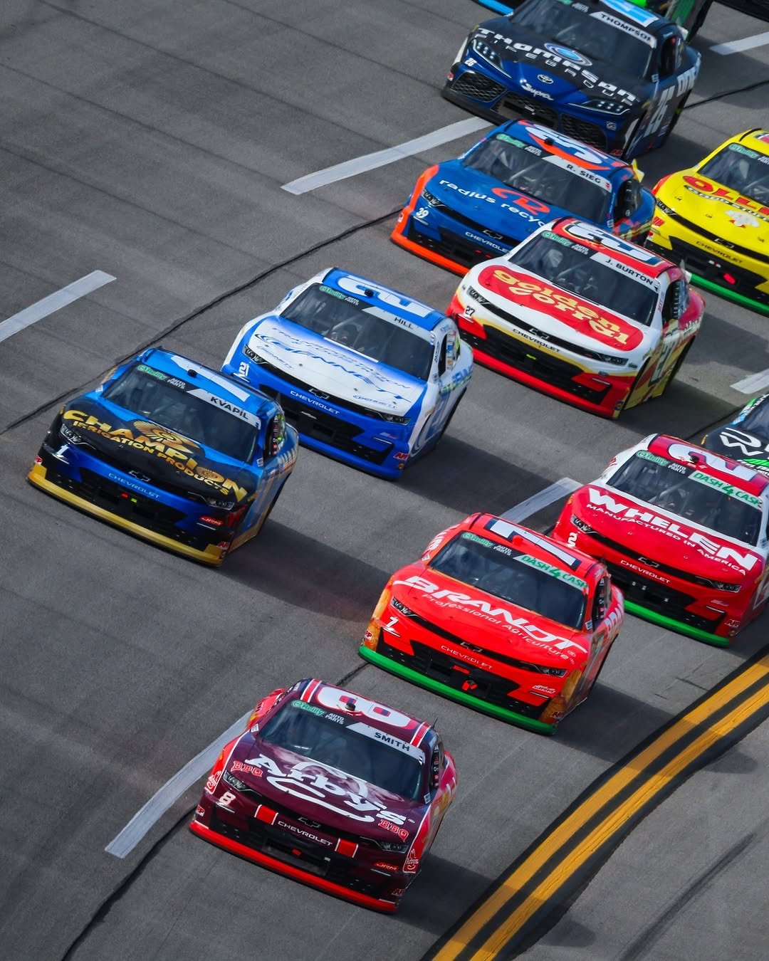 Photo shared by jrmotorsports on April 27, 2026 tagging @arbys, @brandtracing, @arrowhead_brass, and @championirrigation. May be an image of racing vehicles, race car and text.