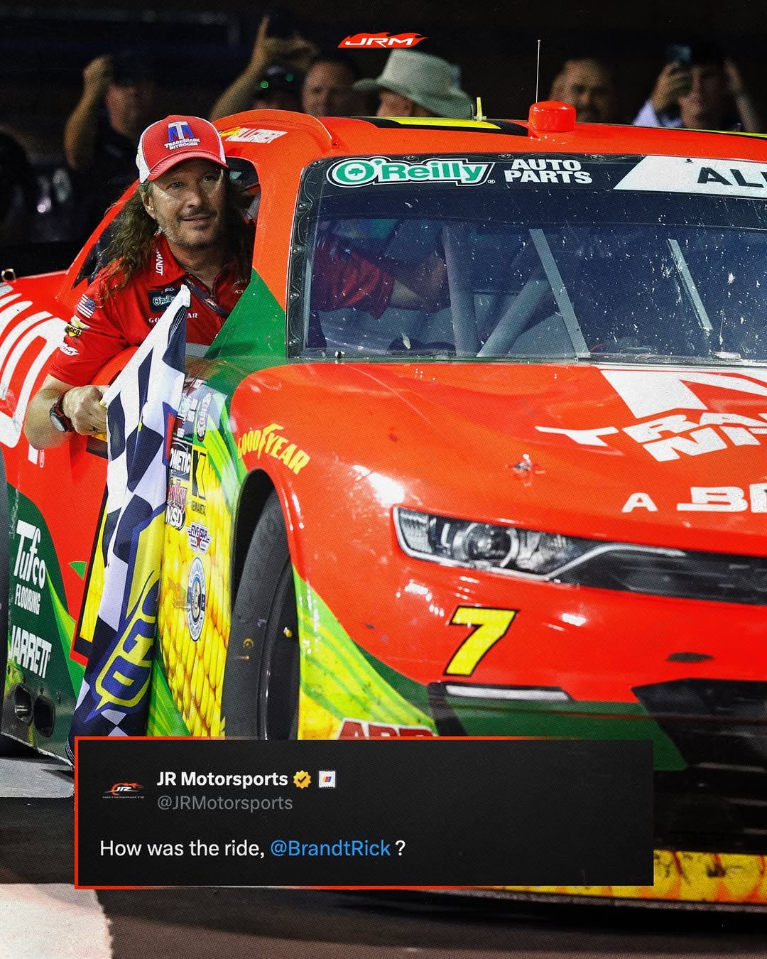 jrmotorsports 게시물 이미지: Not a bad way to head to Victory Lane.