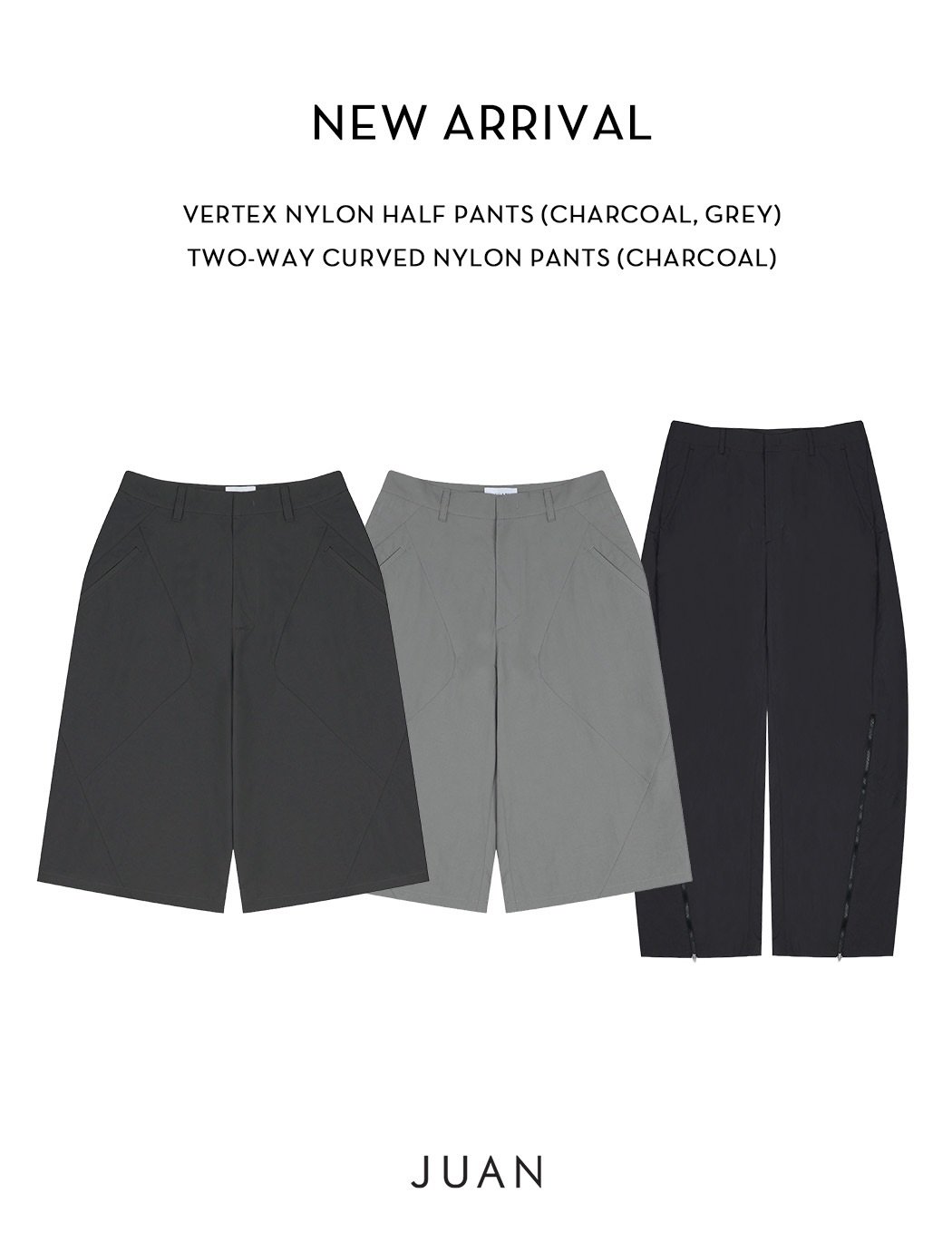 juan_lofficiel 게시물 이미지: [NEW ARRIVAL]

버텍스 나일론 하프 팬츠 (차콜, 그레이)

전면부 사선...