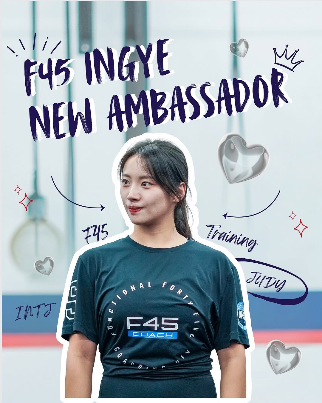 Photo by F45 수원 인계 in 수원 인계동 with @judy._.luceat. May be an image of ‎1 person and ‎text that says '‎F45 INGYE AMBASSADOR Me NEW F45 Training TAy InTI ل عت DIORALFOSIA F F45 COACH E m‎'‎‎.