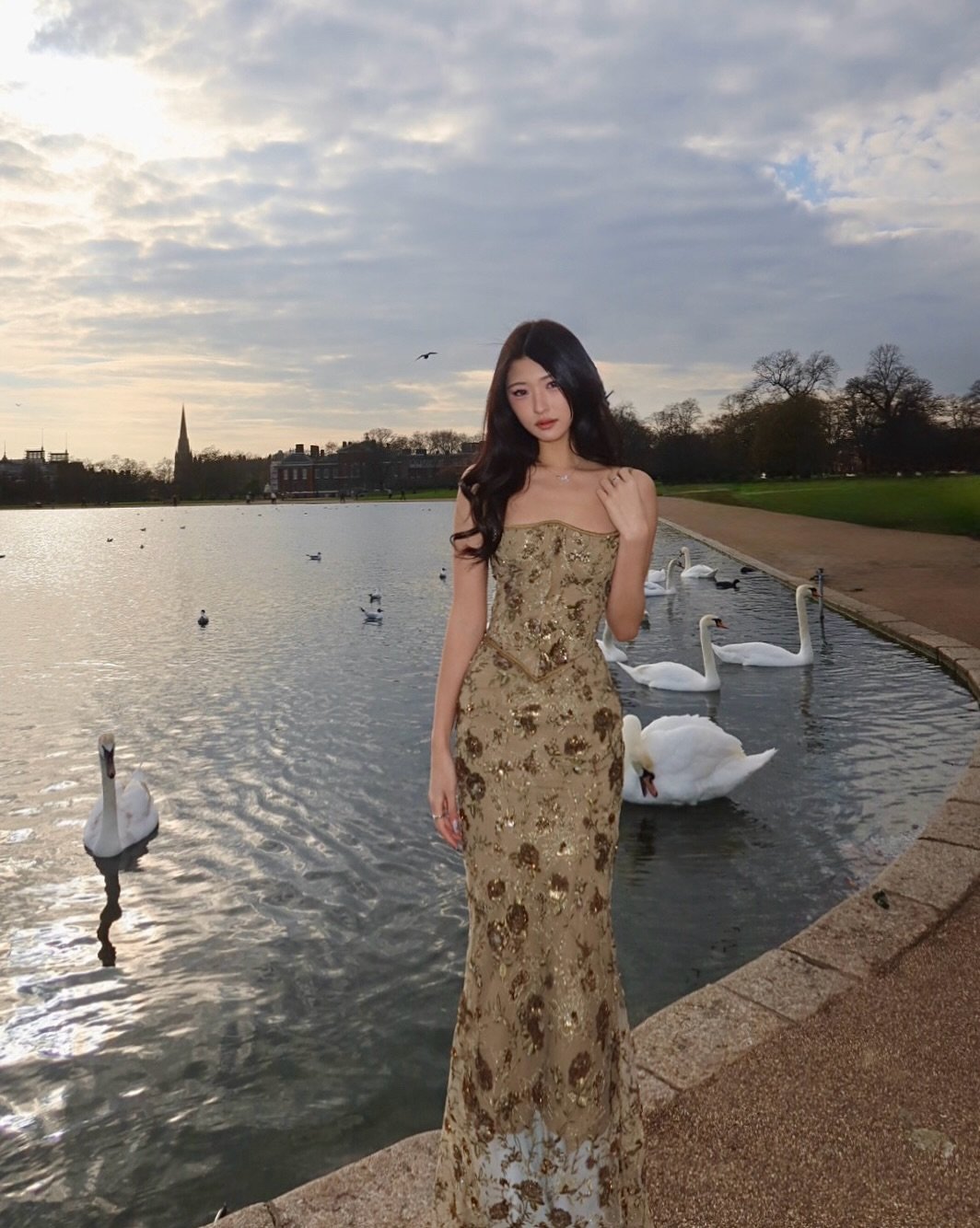 Photo by julia ma on March 04, 2026. May be an image of swan, gown and text.