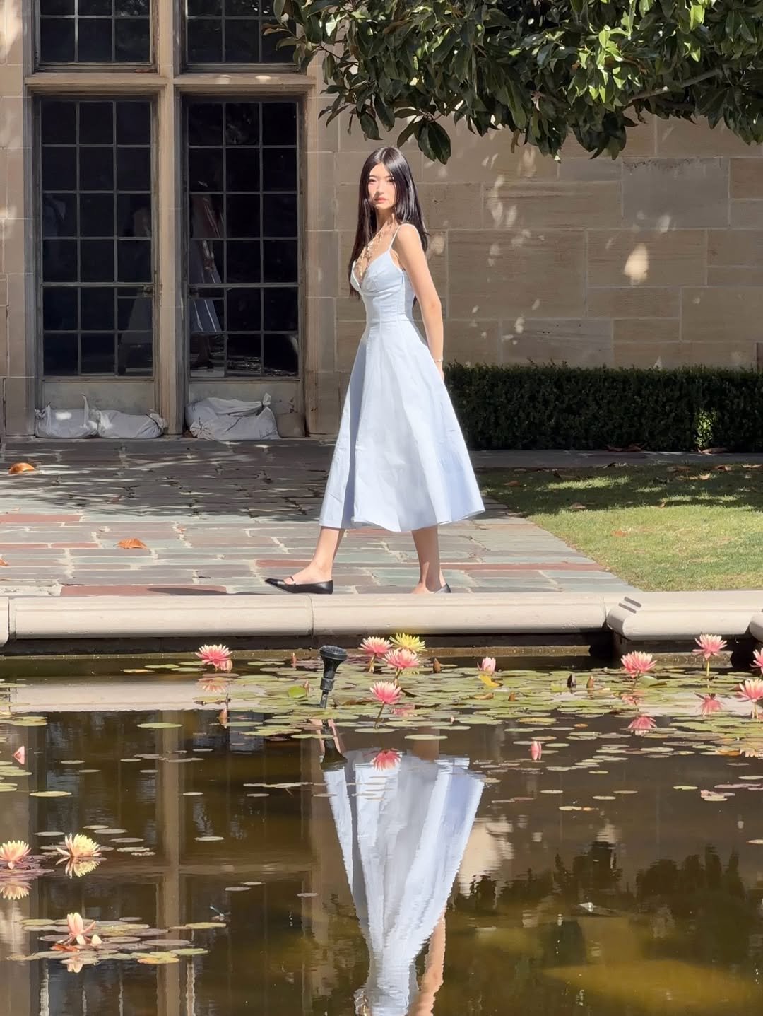 Photo shared by julia ma on March 27, 2026 tagging @houseofcb. May be an image of fountain and text.