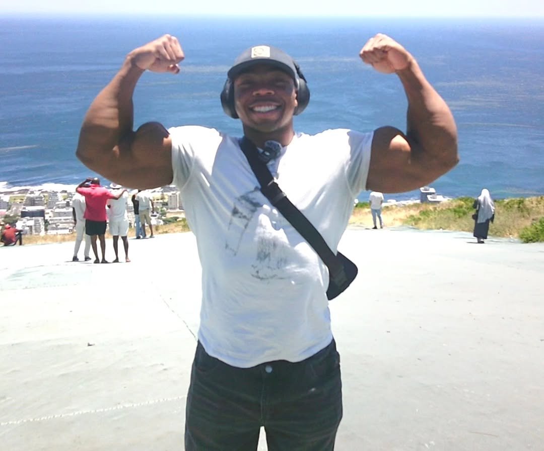 Photo by Julian Fitzgerald on November 26, 2025. May be an image of one or more people, biceps, people bodybuilding, ocean and text.