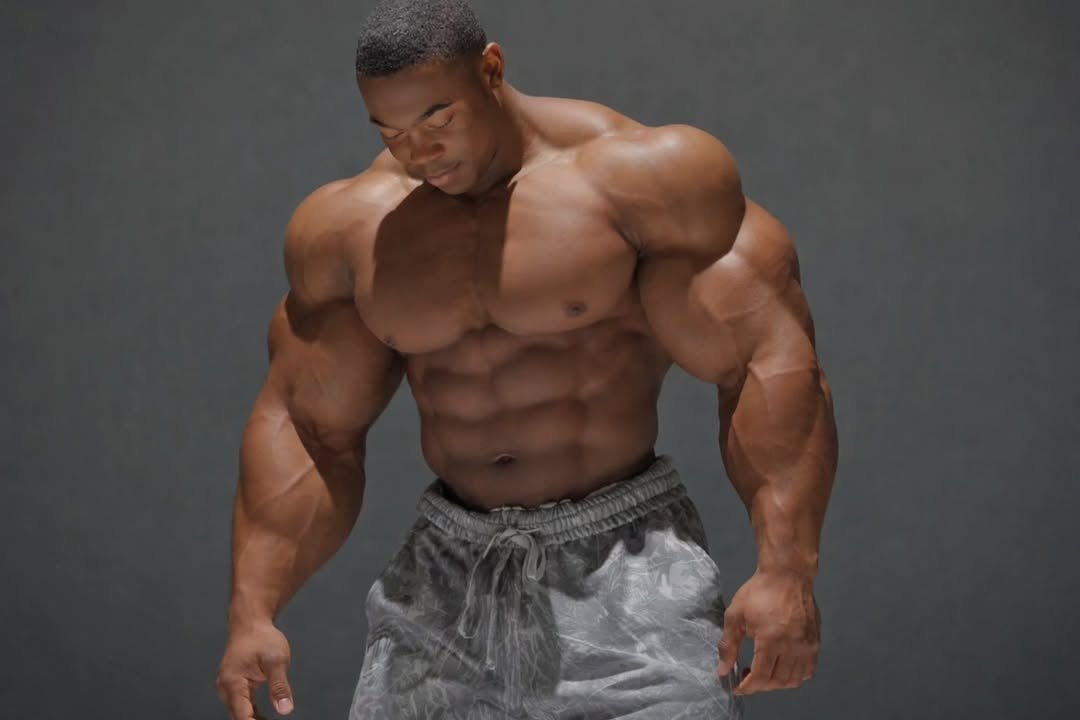 Photo by Julian Fitzgerald on December 23, 2025. May be an image of one or more people, biceps, people bodybuilding and text.