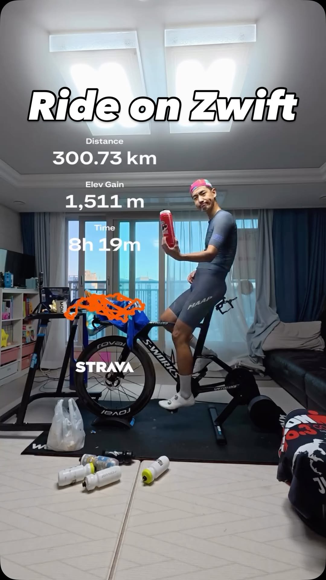 jun.hyeok__s 게시물 이미지: 오늘 하루 즈위프트와 함께🚀

#gozwift 
#zwiftcycling...