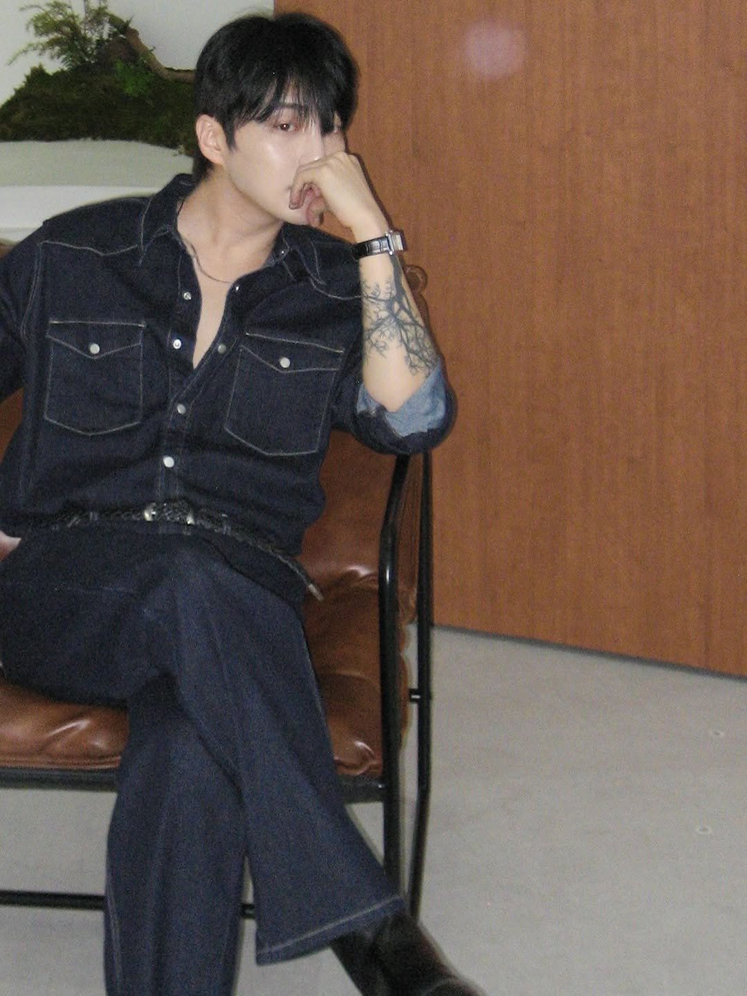 Photo by 준브로 JUNBRO / ᴊᴜɴᴏ on August 13, 2025. May be an image of 1 person, bangs, top, bolo tie and text.