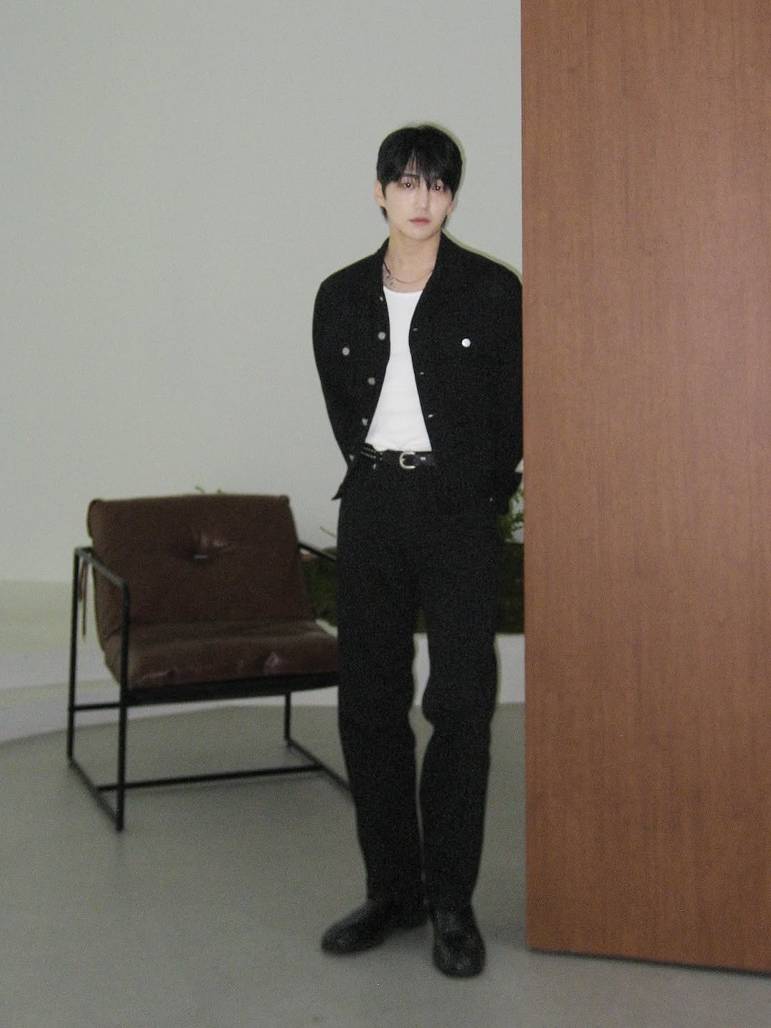 Photo by 준브로 JUNBRO / ᴊᴜɴᴏ on August 13, 2025. May be an image of 1 person, bangs, bolo tie and text.