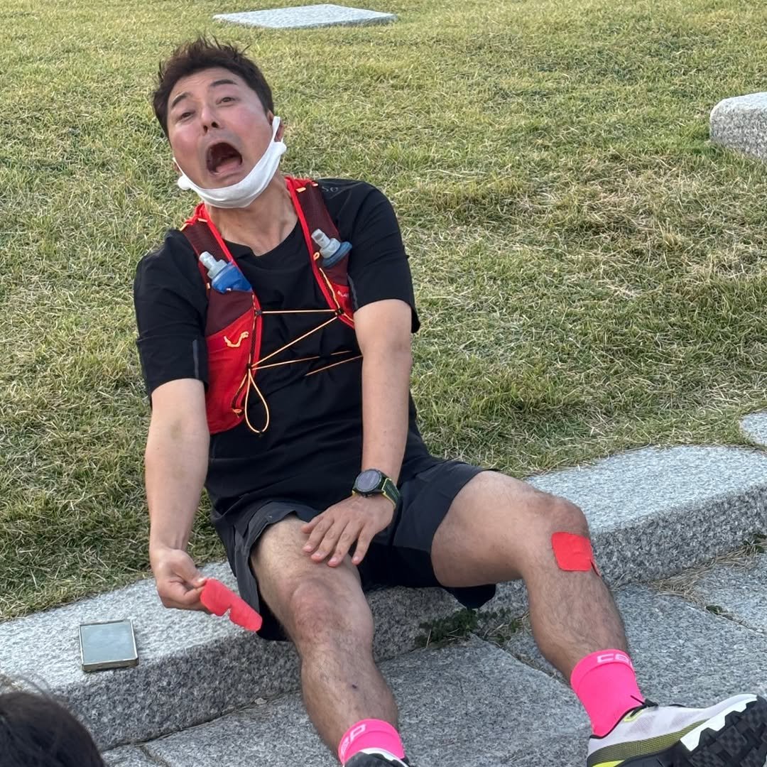 Photo by 전현무 on November 07, 2025. May be an image of sweat band, bandage and text.